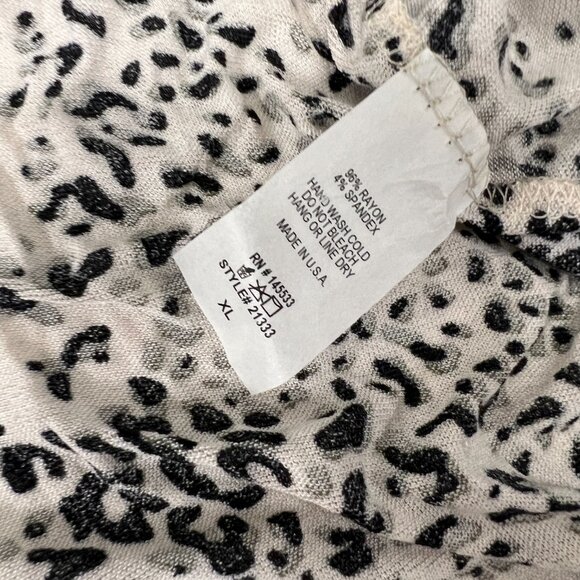 W5 Women's XL Animal Leopard‎ Print Sleeveless High Low Tank Top - Picture 5 of 9